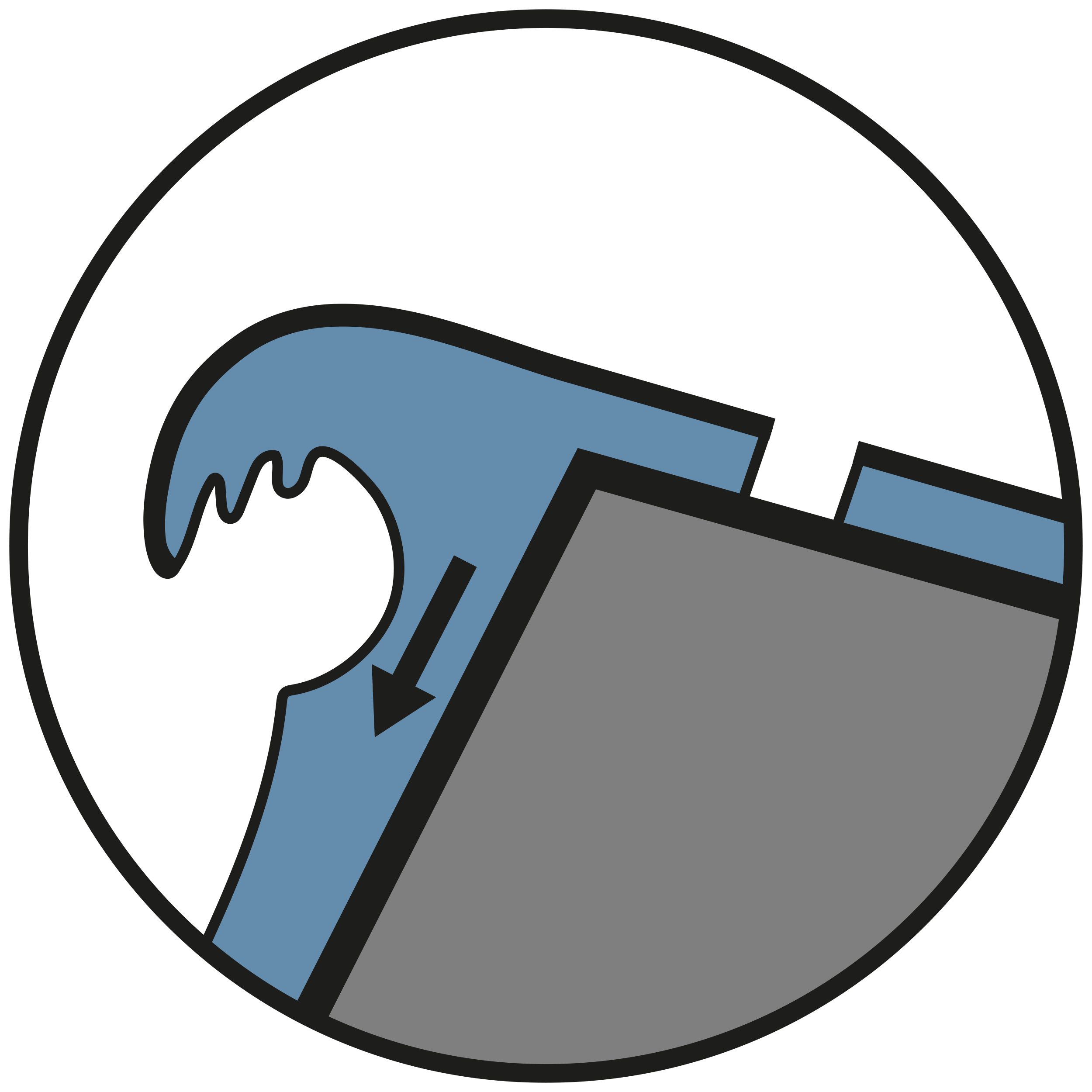 Rund ikon för lavinproblemet Hängdrivor.